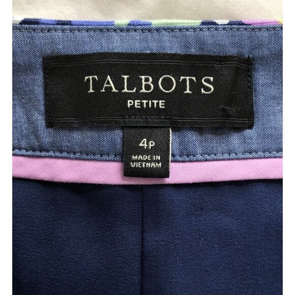 Talbots Petite Floral Paisley Mini Skirt Womens 4p Retro Colorful Easter Spring - Picture 5 of 9